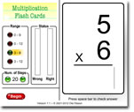 Multiplication Flash cards
